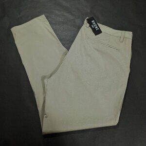 Rhone Commuter Pro Trouser Khaki Slim Straight Fit Men's Pants 40x32 Perofmance